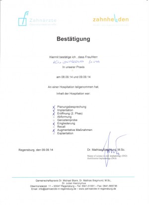 Стоматологическая клиника «Дентолайф» - стажировка в Германии!